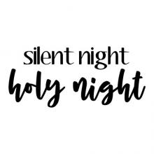 Silent night holy night wall quotes vinyl lettering wall decal home decor christmas xmas holiday seasonal christmas song lyrics 