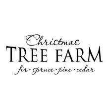 Christmas Tree Farm fir spruce pine cedar wall quotes vinyl lettering wall decal xmas seasonal holiday vintage 