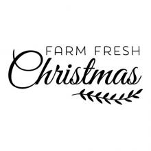 Farm Fresh Christmas wall quotes vinyl lettering wall decal home decor christmas seasonal holiday farm farmhouse southern rustic vintage