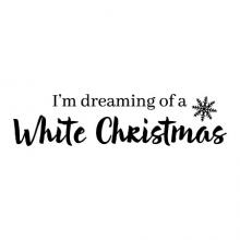 I'm dreaming of a white christmas wall quotes vinyl lettering wall decal home decor christmas holiday seasonal xmas christmas song winter snowflake snow