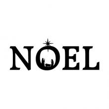 Noel {with nativity in the "o"} wall quotes vinyl lettering wall decal home decor vinyl stencil holiday seasonal christmas 