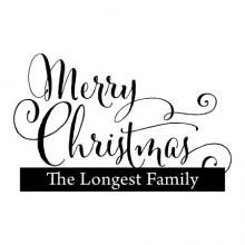 Merry Christmas with custom family name wall quotes vinyl lettering wall decal home decor vinyl stencil custom personalized holiday seasonal