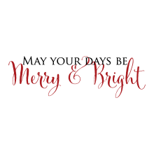 May your days be merry & bright christmas