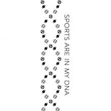 Sports Is In My DNA [sport ball helix] wall quotes vinyl lettering wall decal home decor vinyl stencil sports play team 