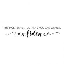 The most beautiful thing you can wear is confidence wall quotes vinyl decal home decor art beautiful be yourself inspiration closet