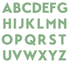 all green argyle textstyles canvas decal letters