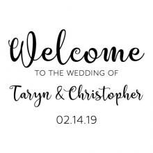 Welcome to the wedding of bride and groom name custom wedding date wall quotes vinyl lettering wall decal wedding decor vinyl stencil custom personalized wedding date names sign