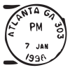 atlanta ga postmark wall art decal