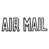air mail punched letters postmark wall art decal