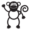 monkey party animal wall art decal