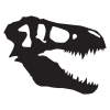 t-rex skull dinosaur fossil wall art decal