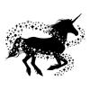 Unicorn with sparkles wall quotes wall decal wall art fantasy pretend princess fairy world