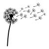 Large Dandelion with extra pieces wall quotes vinyl lettering wall decal home decor vinyl stencil large whole wall decal weeds flowers garden