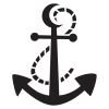 Rope and anchor wall decal