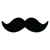 mustache wall decal