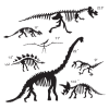 Dinosaur fossils wall decals