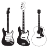 three guitars wall decal