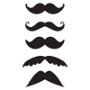 five mustaches wall decals