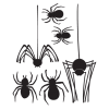 various sized spiders wall decal