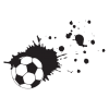 soccer ball splatter wall decal
