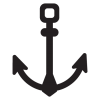 Square prong anchor wall decal