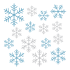 Snowflakes-Two colors set of 15