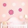 set of 7 flowers decal kit