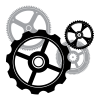 set of 4 gears decals