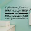 Bathroom Rules Elegant great for any home Wall Quotes™ Decal