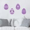 Four Easter Eggs with various designs wall quotes vinyl shapes wall decal home decor vinyl stencil easter eggs coloring eggs seasonal