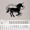 Unicorn with sparkles wall quotes wall decal wall art fantasy pretend princess fairy world