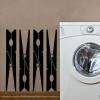 4 Large clothespins wall quotes vinyl lettering wall decal home decor vinyl stencil laundry air dry clothesline hang your laundry to dry