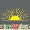 Boho sunrise wall art sunset half sun accent wall quotes vinyl sticker home decor