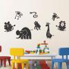 safari animals playroom nursery kids wall art decal