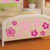 hibiscus flowers bedroom girls wall art decal