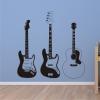 three guitars boys room teenager wall art decal