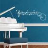 treble clef and notes piano music wall art decal