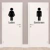 Ladies and Gentlemen bathroom signs wall quotes vinyl lettering wall decal washroom office restroom professional direction signs