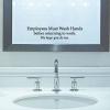 Employees must wash hands before returning to work. We hope you do too. wall quotes vinyl lettering funny office quote professional bathroom restroom washroom