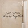 Save water shower together wall quotes vinyl lettering wall decal home decor vinyl stencil bath bathroom washroom restroom walk in shower