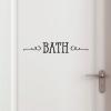 bath {scrolls} wall quotes vinyl lettering wall decal home decor vinyl stencil bathroom washroom restroom room label