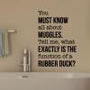 You must know all about muggles. Tell me, what exactly is the function of a rubber duck? wall quotes vinyl lettering wall decal home decor vinyl stencil bath bathroom harry potter arthur weasley muggle wizard