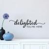 Delighted You're Here Wall Quotes Decal, entry, entryway, door, guests, welcome