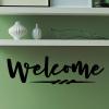 Welcome wall quotes vinyl lettering wall decal hello hi entry door