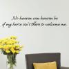 No heaven can heaven be if my horse isn't there to welcome me wall quotes vinyl lettering wall decal home decor equestrian ride stables riding home