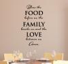 Bless the food before us, the family beside us, and the love between us. Amen wall quotes vinyl wall decal religious prayer kitchen dining room 