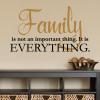 Family is not an important thing. It is everything wall quotes vinyl lettering wall decal home decor vinyl stencil home love 