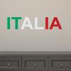 ITALIA wall quotes vinyl lettering wall decal italy italian sport soccer football flag