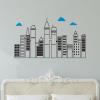 Modern Cityscape By Day Wall Quotes™ Decal, skyline, silhouette, city, night life, 