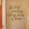 The best journeys always bring us home wall quotes vinyl decal family welcome back travel entryway